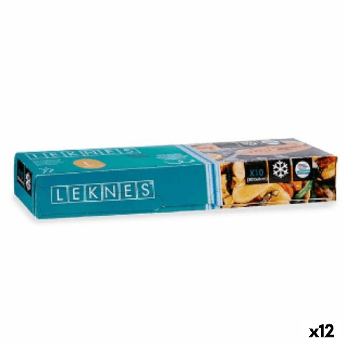 Leknes Set di Sacchetti Riutilizzabili per Alimenti Leknes 190939000480 Azzurro Polietilene 7 L 30 x 40