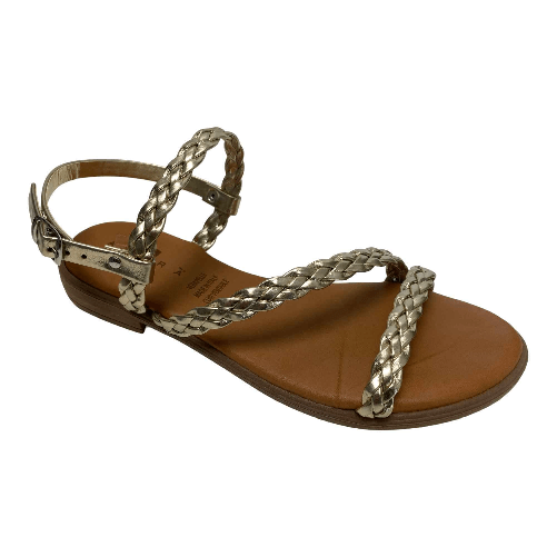 AGORA SCARPE SANDALI SANDALO DONNA AGORA POS 16 TL ECO PELLE ORO ORIGINALE PE 2023 Taglia 40,Colore Oro