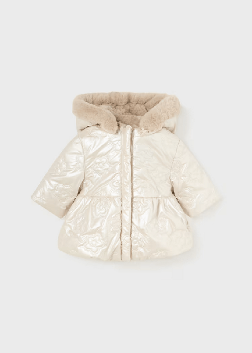 MAYORAL GIUBBOTTO CAPPOTTO REVERSE NEONATA MAYORAL 2454 02454 32 ORIGINALE AI 2025 Colore Beige,Taglia 6 / 9 mesi