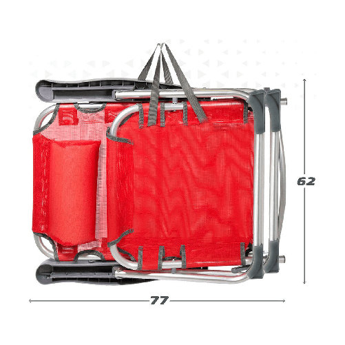 Colorbaby Sedia da Spiaggia Colorbaby Rosso 48 x 60 x 90 cm