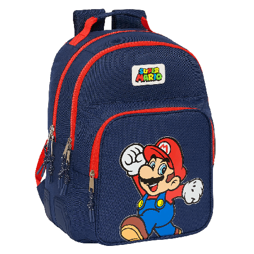 Super Mario Zaino Scuola Super Mario World Blu Marino 32 x 42 x 15 cm