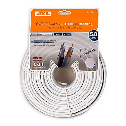 Engel Axil CA0752E cavo coassiale 50 m Bianco Engel Cavo Coassiale Antenna TV Engel 50 m