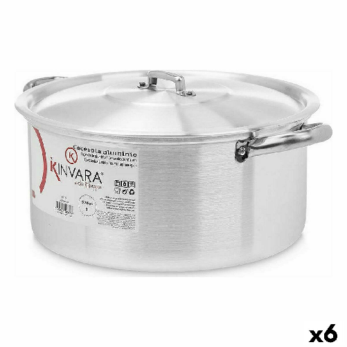 Kinvara Casseruola con coperchio Kinvara 100009 Argentato 8 L (6 Unità)