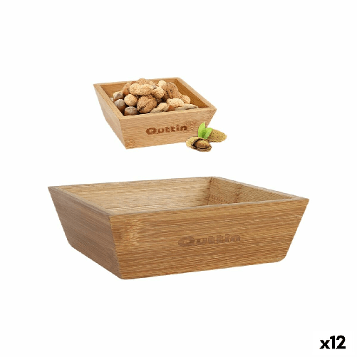 Quttin Ciotola per Aperitivi Quttin Bambù 16 x 16 x 5 cm (12 Unità)