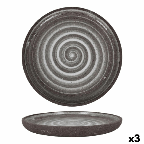 BigBuy Home Piatto da pranzo Krakatoa Ø 27 cm (3 Unità)