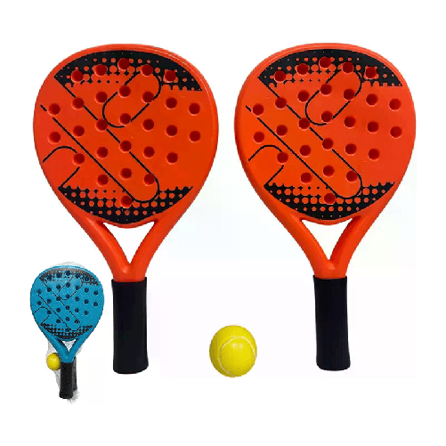 Generico 2x Racchetta Set Da Padel Con Pallina 2 Racchette in Plastica Cm 41 Con Palla - Colorazione Casuale