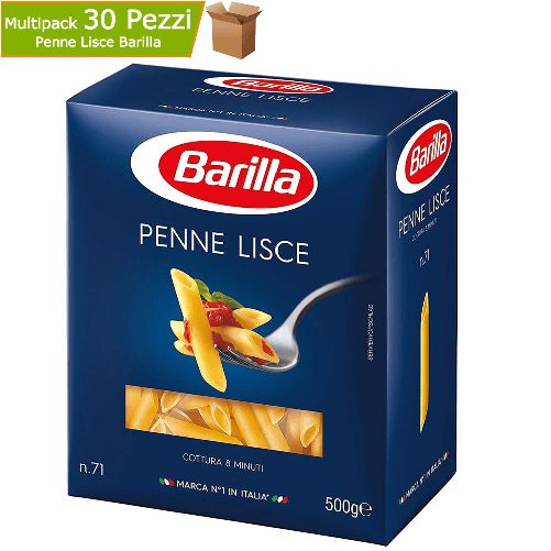 Barilla pasta penne liscie n 71 multipack 30 confezioni da 500 grammi cadauno