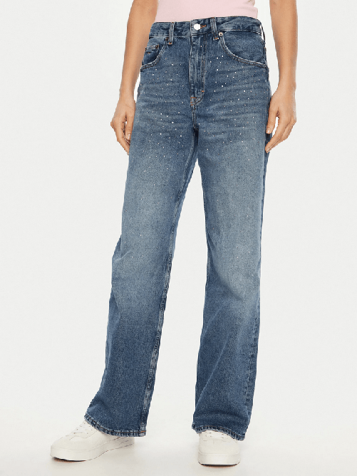 TOMMY JEANS PANTALONE PANTALONI DONNA TOMMY JEANS DW0DW20176 COTONE BLU DENIM PE 2025 Colore Blu,Taglia IT 45
