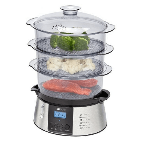 Clatronic Vaporiera Clatronic DG 3547 inox Nero Trasparente 800 W
