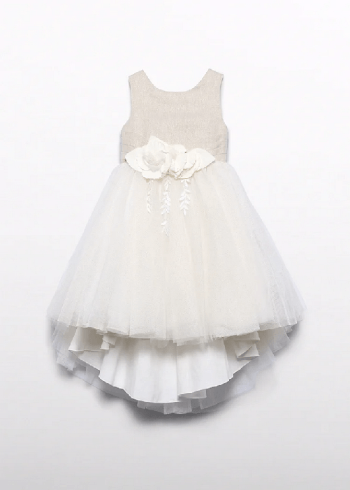 ABITO VESTITO CERIMONIA BAMBINA ABEL E LULA 5032 05032 1 ORO ORIGINALE PE 2025 12 anni Oro