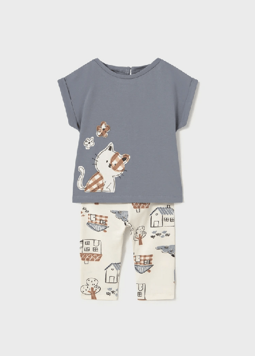 MAYORAL COMPLETO T SHIRT LEGGINGS NEONATA MAYORAL 1738 01738 33 GRIGIO ORIGINALE PE 2025 Taglia 12 mesi,Colore Grigio
