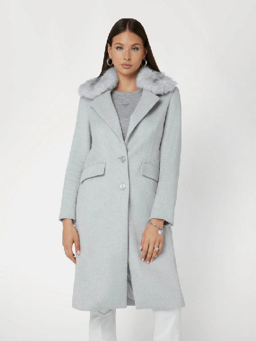 GUES CAPPOTTO CAPPOTTI DONNA GUESS W4BL32WGJG2 NANCY LMGY GRIGIO ORIGINALE AI 2025 Colore Grigio,Taglia XS