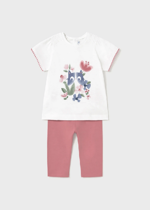 MAYORAL COMPLETO T SHIRT LEGGINGS NEONATA MAYORAL 1736 01736 69 ROSA ORIGINALE PE 2025 Taglia 18 mesi,Colore Rosa