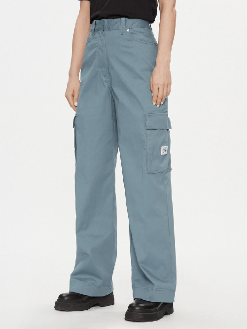 CALVIN KLEIN JEANS PANTALONE CARGO DONNA CALVIN KLEIN JEANS J20J222607 BLU ORIGINALE AI 2025 Colore Blu,Taglia XS