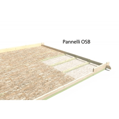 BricoShop24 Pavimento Interno in Legno OSB o Perline per Casetta 3x3 metri da Giardino