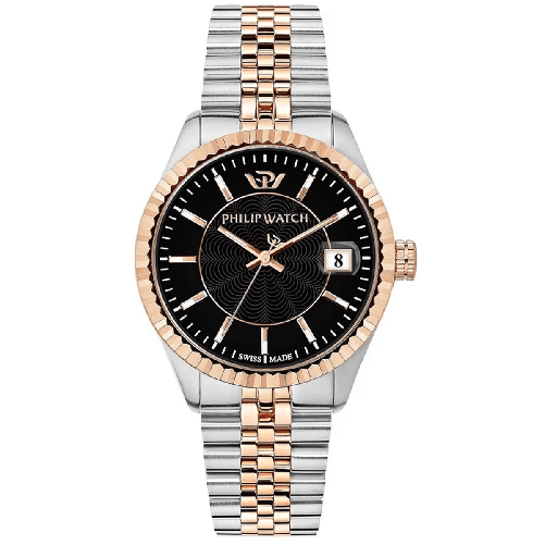 Orologio Uomo Philip Watch R8253597085 Nero Argentato