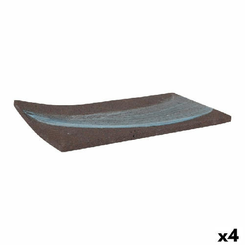 BigBuy Home Vassoio per aperitivi Pompeya Rettangolare 30 x 35 cm (4 Unità)