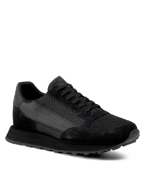 AX ARMANI EXCHANGE SCARPE SNEAKERS UOMO AX ARMANI EXCHANGE XUX083 XV263 PELLE NERO ORIGINALE AI Taglia 40,Colore Nero