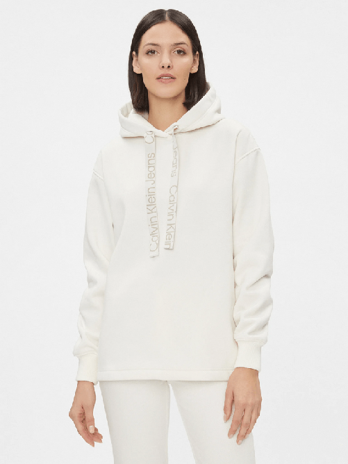 CALVIN KLEIN JEANS MAGLIE FELPA FELPE DONNA CALVIN KLEIN JEANS J20J221942 BEIGE ORIGINALE AI 2025 Colore Beige,Taglia XS