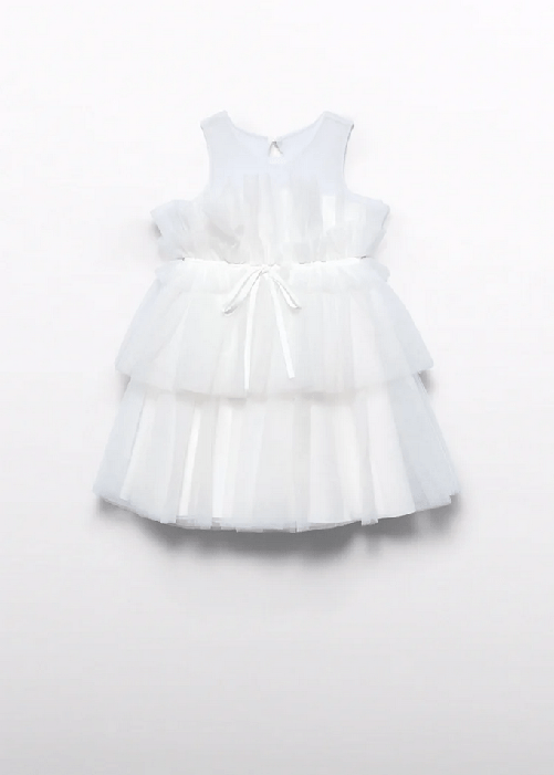ABEL & LULA by MAYORAL ABITO VESTITO CERIMONIA BAMBINA ABEL E LULA 5036 05036 50 BIANCO ORIGINAL PE2025 Taglia 10 anni,Colore Bianco