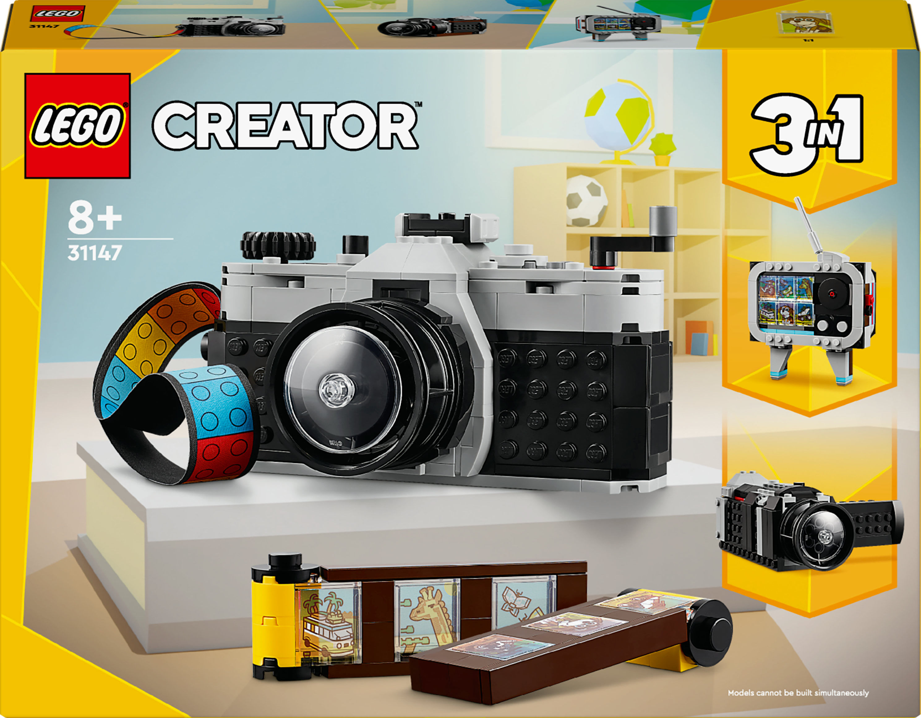 LEGO Creator 31147 3in1 Fotocamera Retro, Giochi per Bambini 8+ Anni