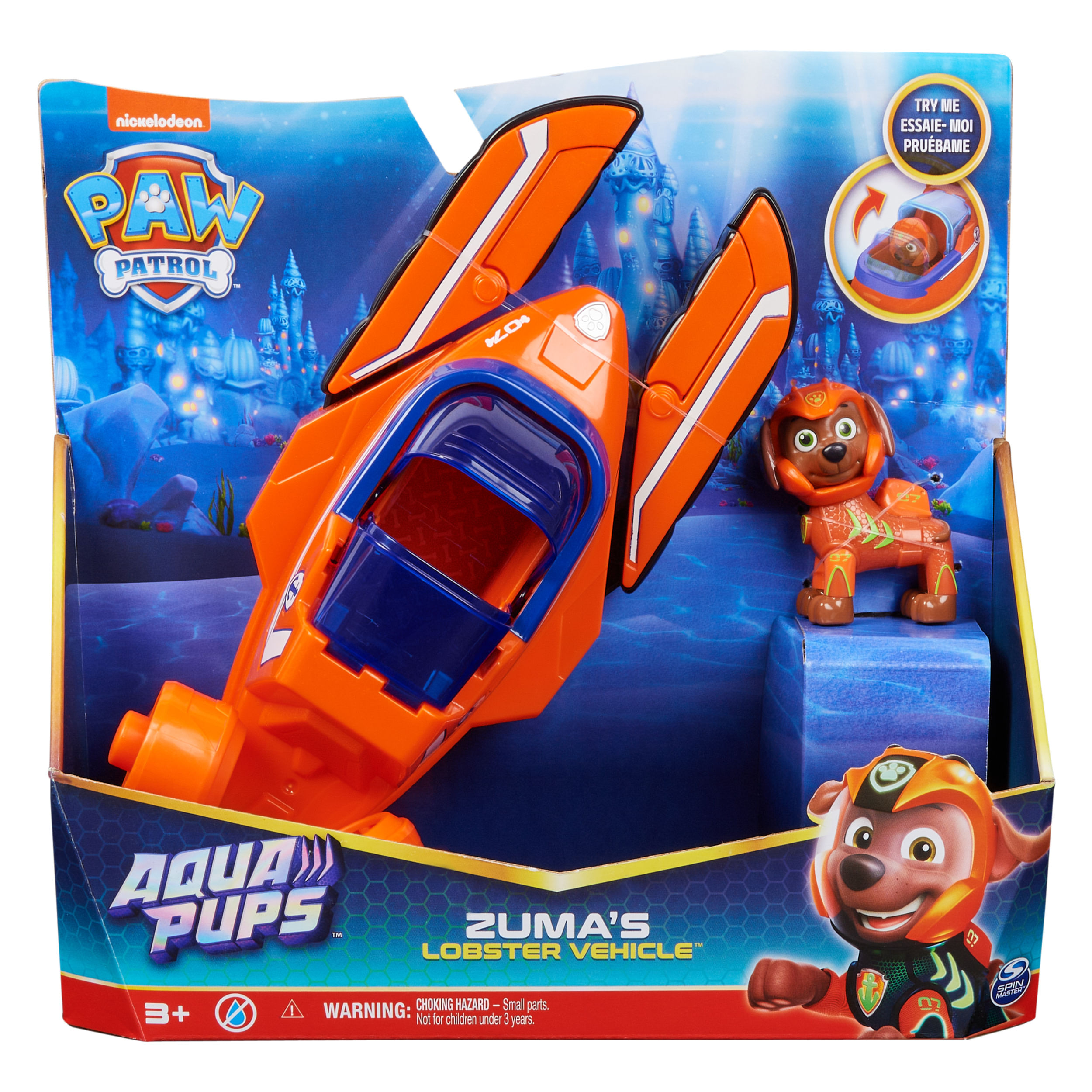 Spin Master PAW Patrol , Veicolo Trasformabile Aqua Pups di Zuma per Avventure Marine, Personaggio di Zuma incluso PAW Patrol , Veicolo Trasformabile