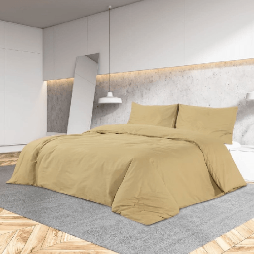 VidaXL Set Copripiumino Tortora 220x240 cm in Microfibra Leggera