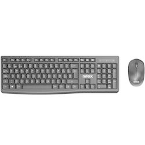 Nilox Tastiera e Mouse Nilox NXKMWE012 Nero Qwerty in Spagnolo