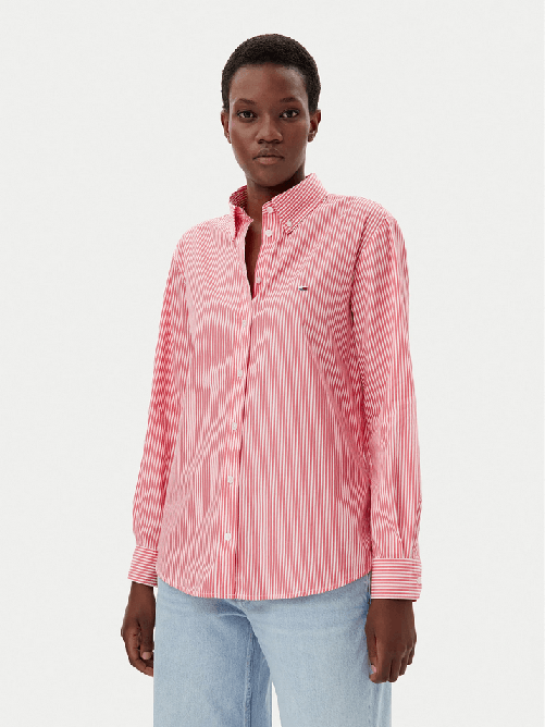 TOMMY JEANS CAMICIA CAMICIE DONNA TOMMY JEANS DW0DW20290 COTONE ROSA ORIGINALE PE 2025 Colore Rosa,Taglia L