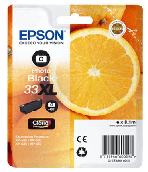 Epson Oranges C13T33614010 cartuccia d'inchiostro 1 pz Originale Nero per foto