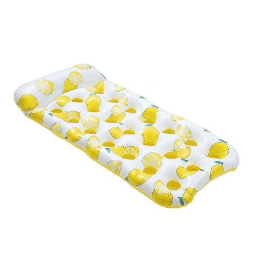 TrAdE Shop Traesio Materassino Galleggiante Gonfiabile Con Poggiatesta Piscina Design Limoni 180x88cm 628530 -