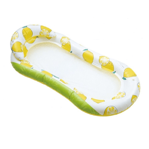 TrAdE Shop Traesio Lettino In Rete Amaca Con Schienale Gonfiabile Piscina Motivo Limoni 178x80cm 628533 -