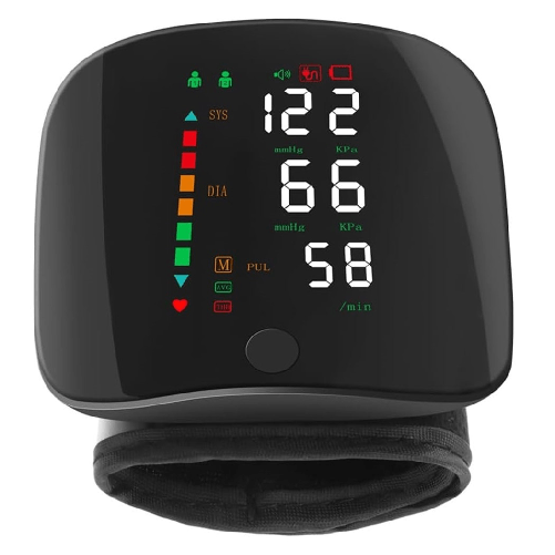 TrAdE Shop Traesio Misuratore Di Pressione Sanguigna Da Polso Con Schermo Monitor Lcd Automatico Regolabile -