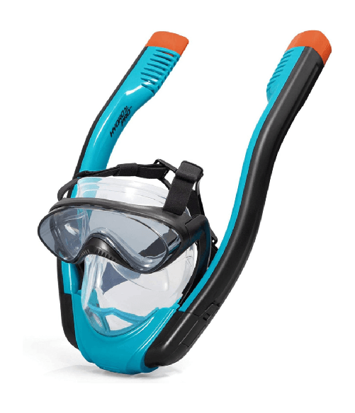 TrAdE Shop Traesio Maschera L/xl Con 2 Boccagli Da Snorkeling Sub Per Mare Piscina Hydro-pro 24058 -