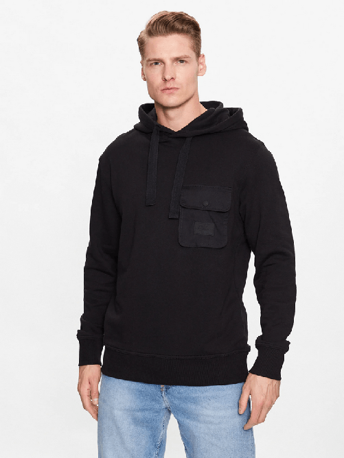 CALVIN KLEIN JEANS MAGLIA FELPA UOMO CALVIN KLEIN JEANS J30J323806 BEH COTONE NERO ORIGINAL AI 2024 Colore Nero,Taglia M