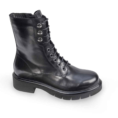 VALLEVERDE SCARPE ANFIBIO STIVALE DONNA VALLEVERDE V49602 PELLE NERO ORIGINALE AI 2024 Colore Nero,Taglia 41