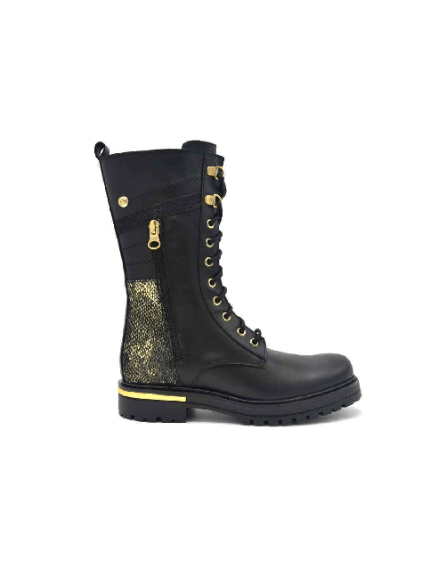 NERO GIARDINI SCARPE STIVALE ANFIBIO DONNA NERO GIARDINI I232463F 100 PELLE ORIGINALE AI 2023 Colore Nero,Taglia 39