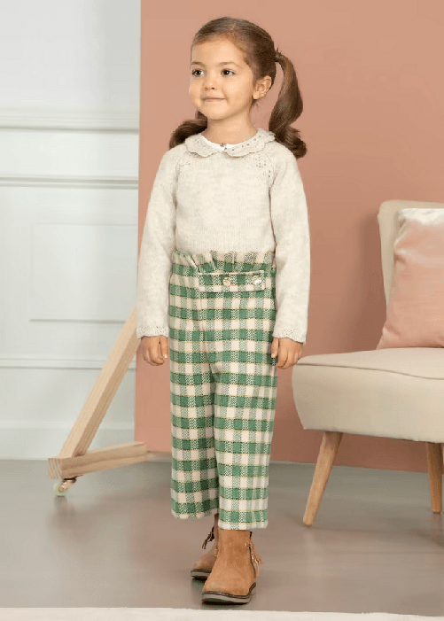 ABEL & LULA by MAYORAL PANTALONE PALAZZO ABEL E LULA MAYORAL RAGAZZA 5775 55 VERDE ORIGINALE AI 2024 Colore Verde,Taglia 10 anni
