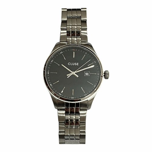 CLUSE OROLOGIO DATA TEMPO UOMO CLUSE CW20904 41 ACCIAIO NERO ORIGINALE AI 2025 Taglia Unica,Colore Nero