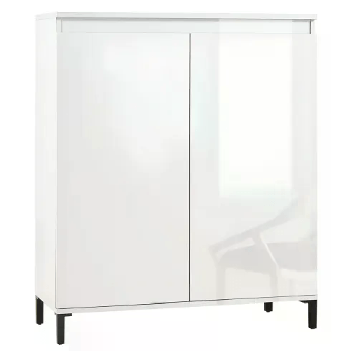 BricoShop24 Madia Salvaspazio 2 Ante 100x110 cm Bianca Moderna