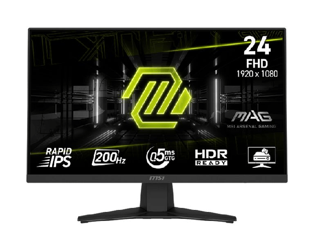 MSI MAG 244F Monitor PC 59,9 cm (23.6") 1920 x 1080 Pixel Full HD LCD Nero Msi Monitor Gaming 238 Led Ips 16:9 Fhd 05Ms 200Hz 300 Cdm Dp/Hdmi