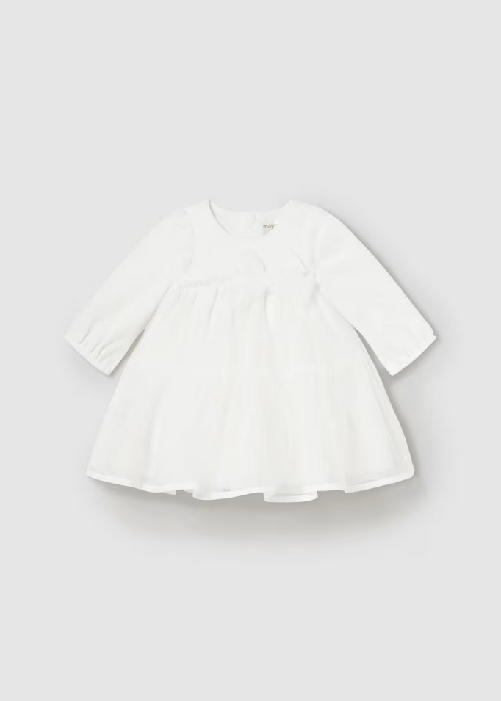 MAYORAL ABITO VESTITO VESTITI NEONATA MAYORAL 2805 02805 75 BIANCO ORIGINALE AI 2025 Taglia 12 mesi,Colore Bianco