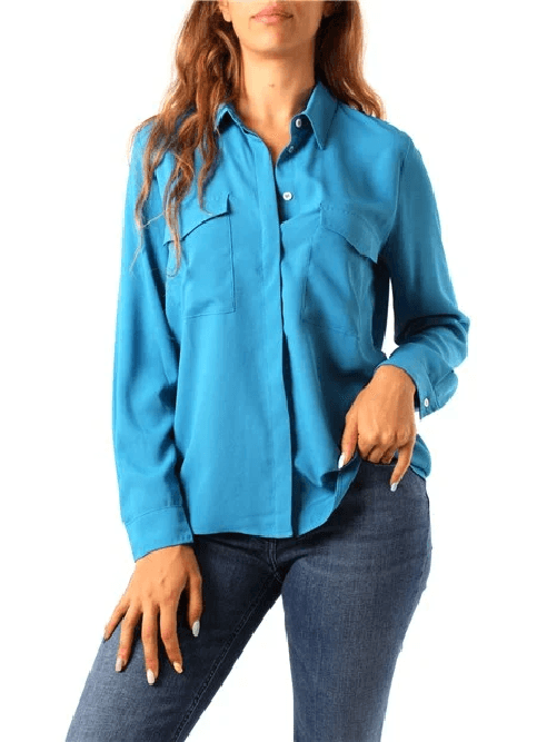 EMME MARELLA CAMICIA CAMICIE DONNA EMME MARELLA CIALDA 24251160112 002 BLU AI ORIGINAL AI2025 Taglia IT 44,Colore Blu
