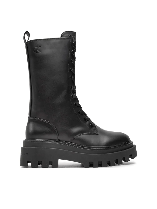 CALVIN KLEIN JEANS SCARPE ANFIBIO DONNA CALVIN KLEIN JEANS YW0YW01544 PELLE NERO ORIGINALE AI 2025 Colore Nero,Taglia 39