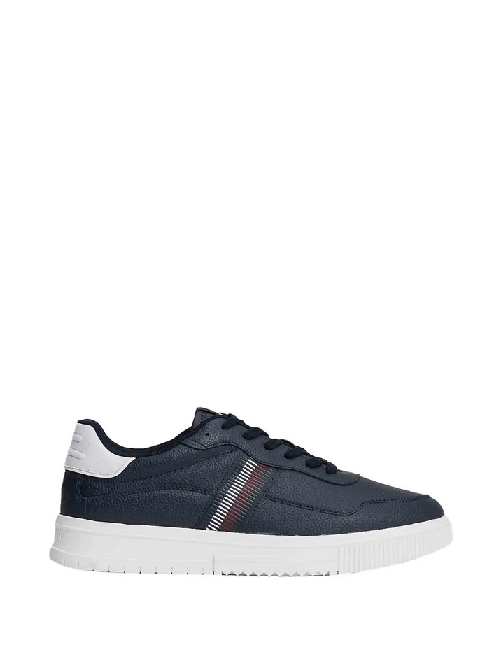 SCARPE SNEAKERS UOMO TOMMY HILFIGER FM0FM05300 PELLE BLU ORIGINALE AI 2025 45 Blu SCARPE SNEAKERS UOMO TOMMY HILFIGER FM0FM05300 PELLE BLU ORIGINALE A