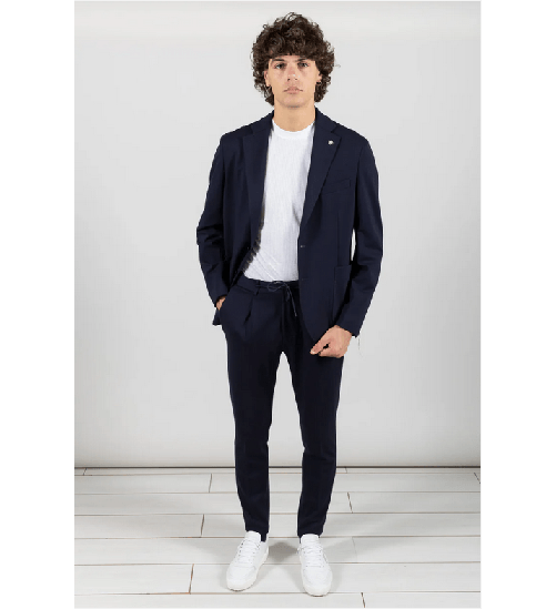 MANUEL RITZ COMPLETO ABITO GIACCA PANTALONE UOMO MANUEL RITZ 3732A3728JC 89 BLU ORIGINAL2025 Taglia IT 54,Colore Blu