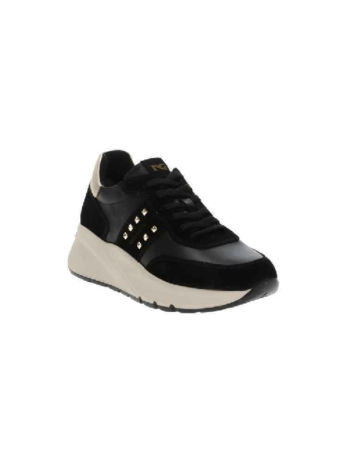 NERO GIARDINI SCARPE SNEAKERS DONNA NERO GIARDINI I308335D PELLE 100 NERO ORIGINALE AI 2024 Colore Nero,Taglia 38