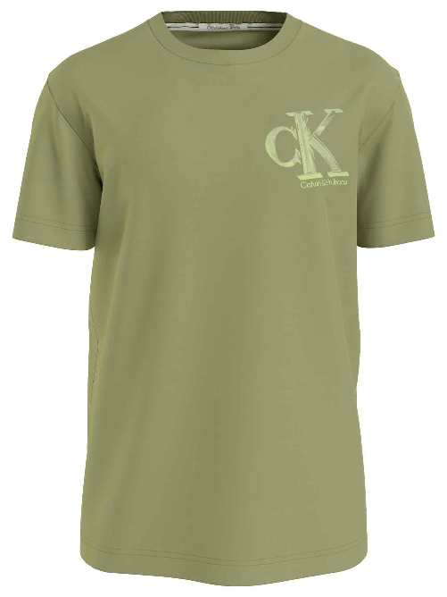 CALVIN KLEIN JEANS MAGLIA T SHIRT UOMO CALVIN KLEIN JEANS J30J325498 L9N VERDE ORIGINALE PE 2024 Taglia XL,Colore Verde