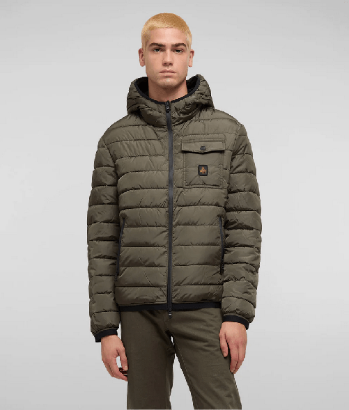REFRIGIWEAR PIUMINO GIUBBOTTO UOMO REFRIGIWEAR JOSH G23308 NY0185 VERDE ORIGINALE AI 2025 Colore Verde,Taglia XXL