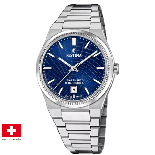 FESTINA OROLOGIO DATA TEMPO UOMO FESTINA F20051 4 40 BLU ACCIAIO ORIGINALE AI 2025 Taglia Unica,Colore Blu